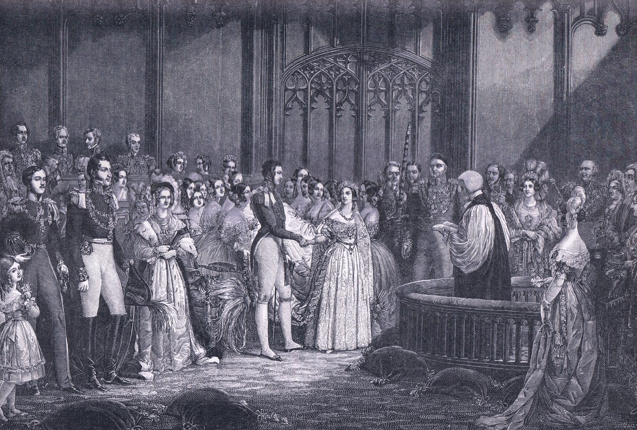 Kuningatar Victorian häät jKr 1840 tekijältä George Hayter