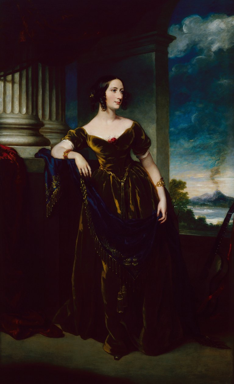 Nuoren naisen muotokuva, n. 1845 (öljy kankaalle) tekijältä George Hayter