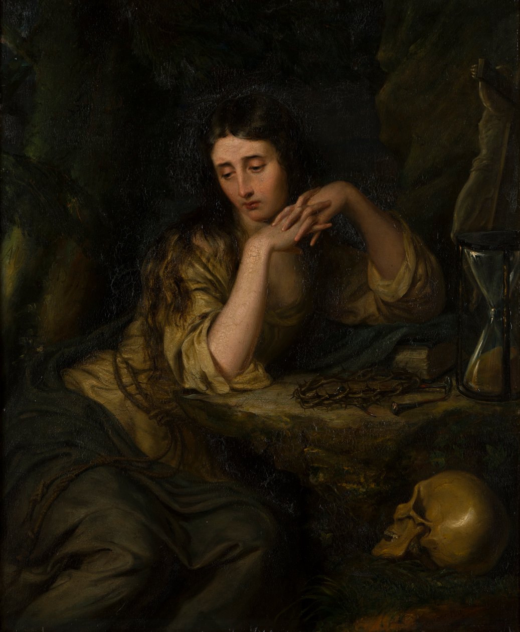 Katuva Magdaleena, n. 1812-71 (öljy paneelille) tekijältä George Hayter