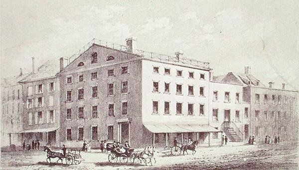 Fraunces Tavern, Broad and Peel Streetin kulmassa, New Yorkissa tekijältä George Hayward