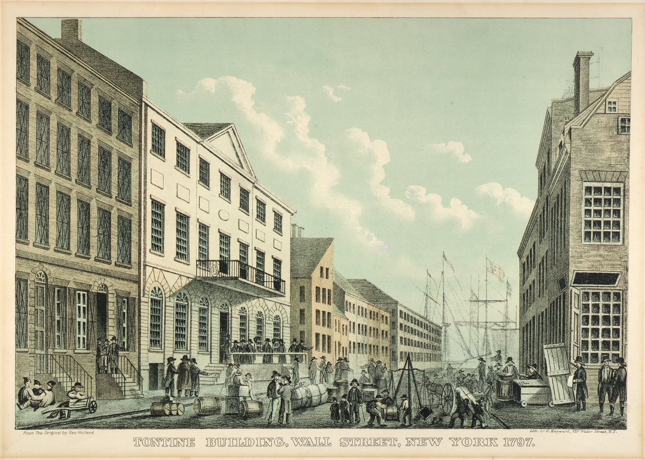 Tontine Building, Wall Street, N.Y., 1797 tekijältä George Hayward