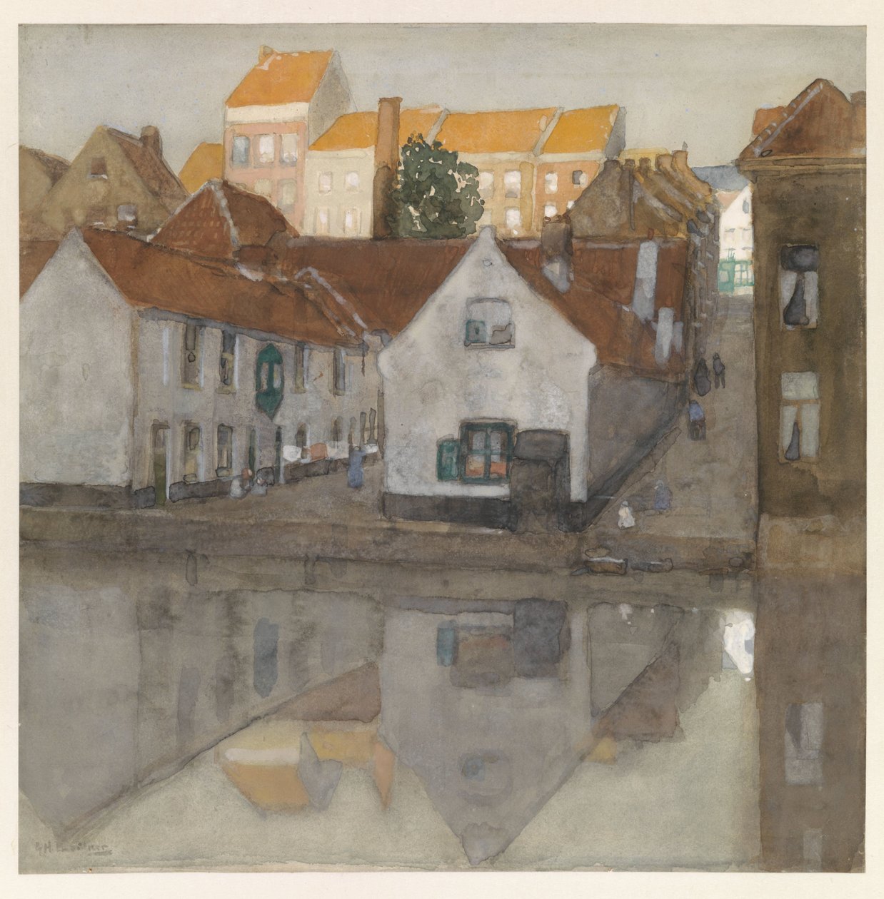 Slummi Gentissä tekijältä George Hendrik Breitner (signed by artist)