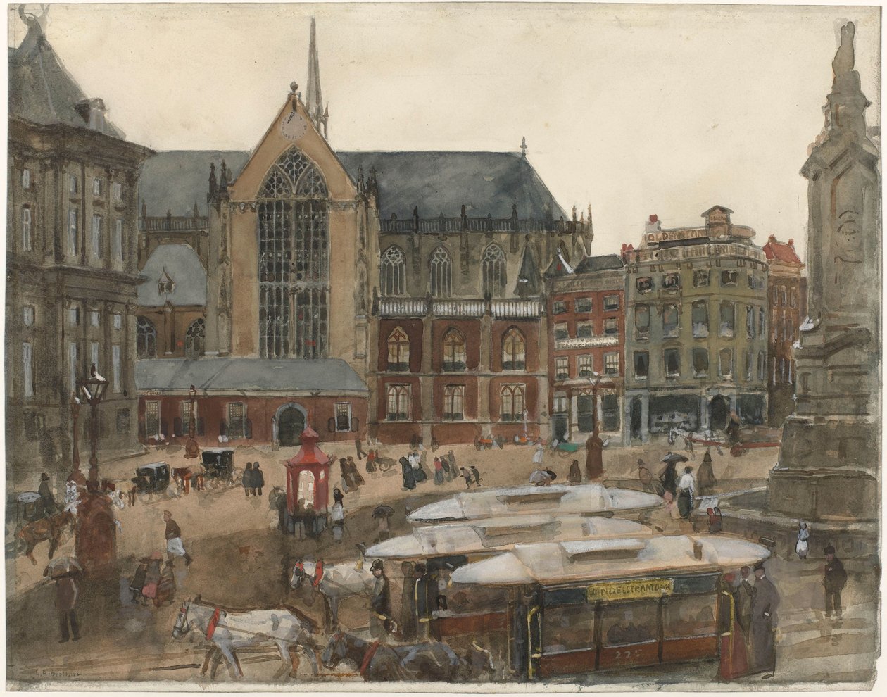 Dam-aukio Amsterdamissa tekijältä George Hendrik Breitner