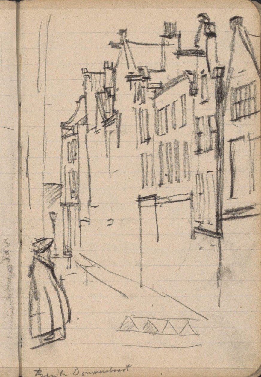Näkymä Buiten Dommersstraat -kadulle Amsterdamissa tekijältä George Hendrik Breitner