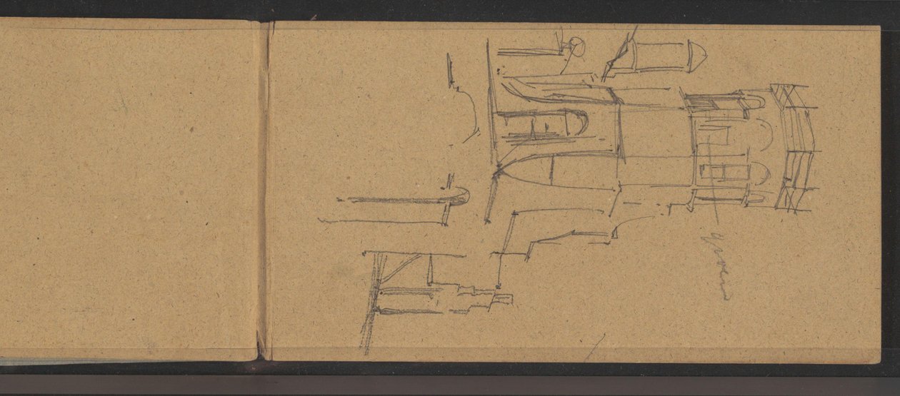 Ansicht des Turms des Landguts Torenzicht in Poeldijk tekijältä George Hendrik Breitner