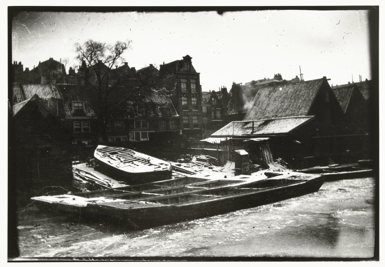 Näkymä telakalta Prinseneilandissa Amsterdamissa tekijältä George Hendrik Breitner