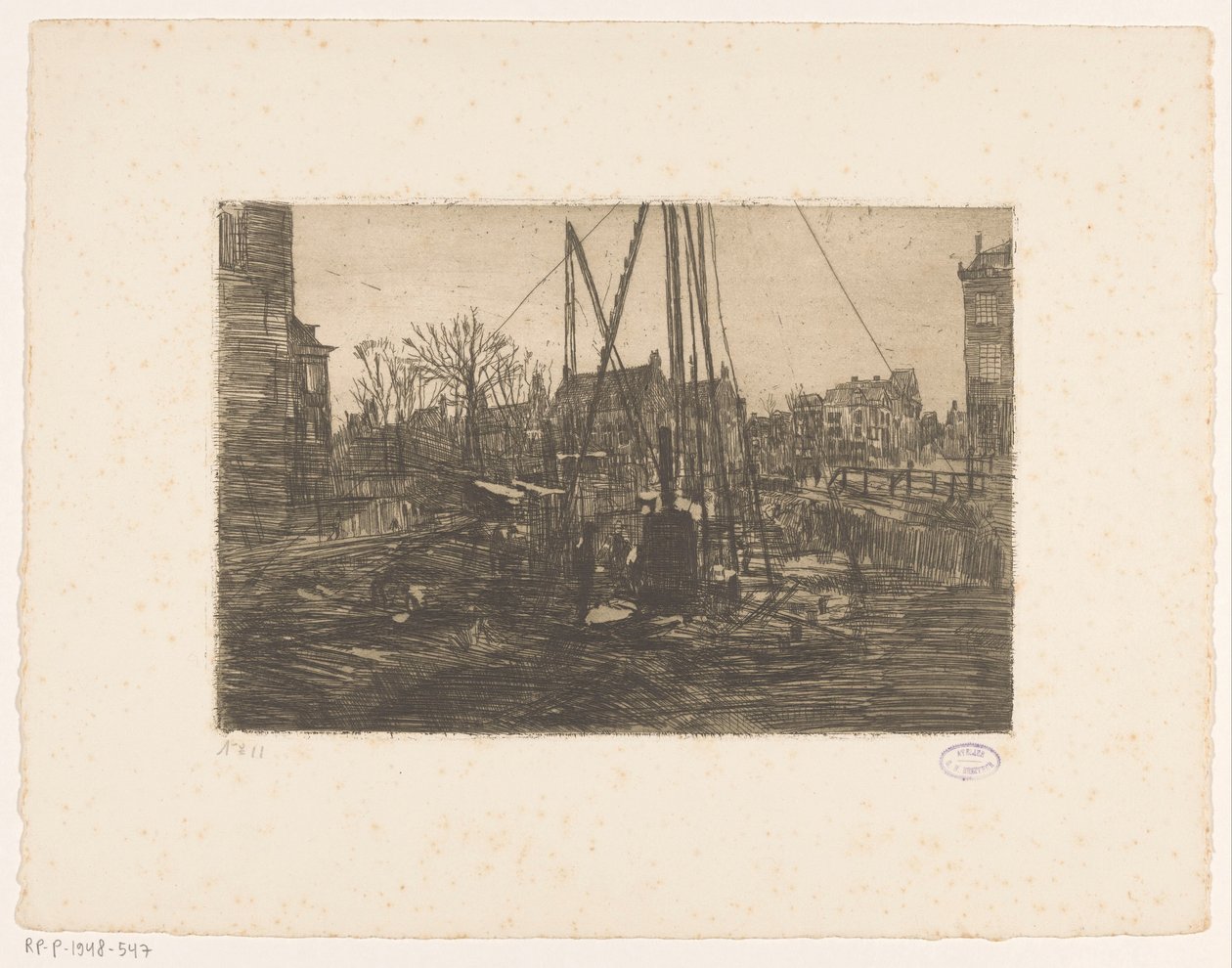 Paalutustyöt Raadhuisstraatilla Amsterdamissa tekijältä George Hendrik Breitner