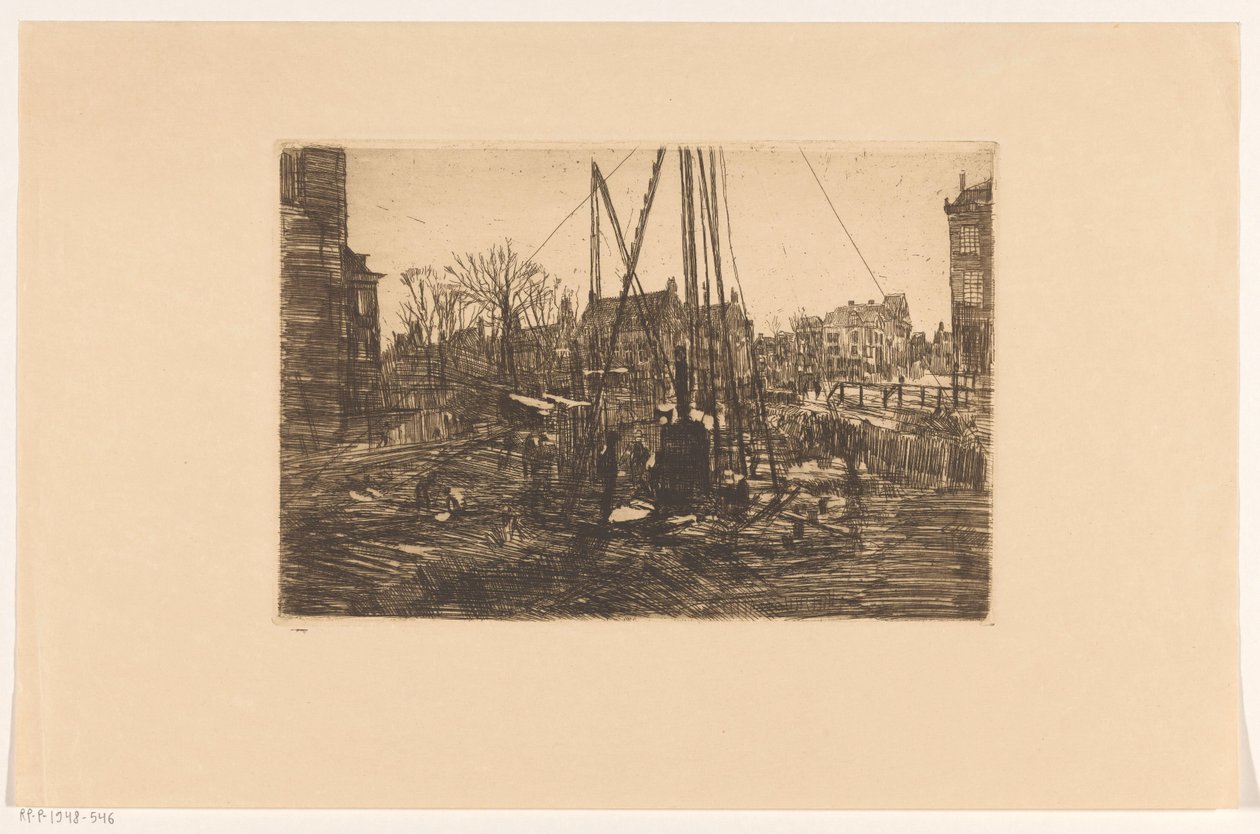 Paalutustyöt Raadhuisstraatilla Amsterdamissa tekijältä George Hendrik Breitner