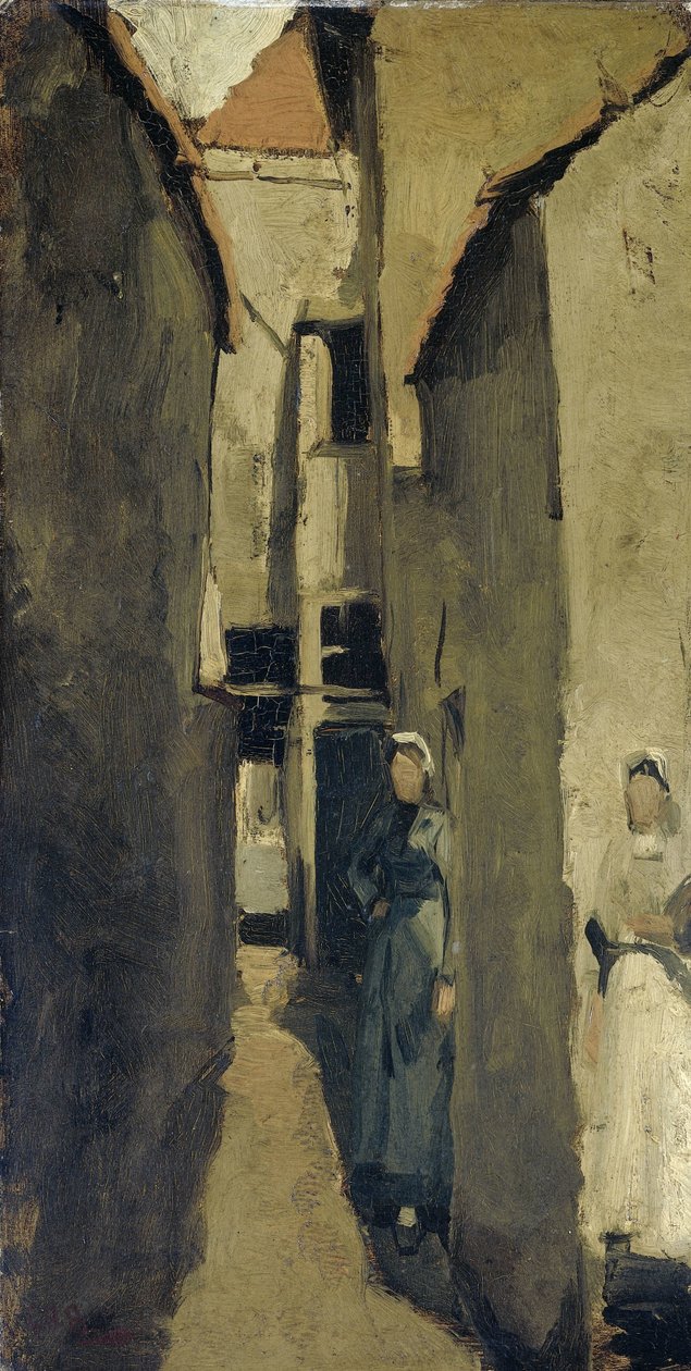 Neighborhood Street Haagissa tai Scheveningenissä tekijältä George Hendrik Breitner