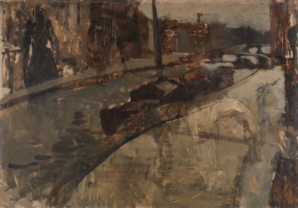 Prinsengracht lähellä Lauriergrachtia, Amsterdam tekijältä George Hendrik Breitner