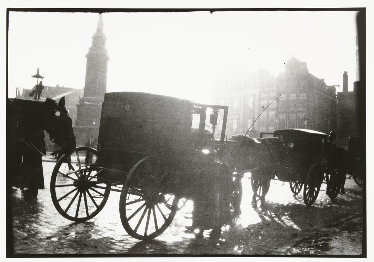 Vaunuja Dam-aukiolla Amsterdamissa tekijältä George Hendrik Breitner