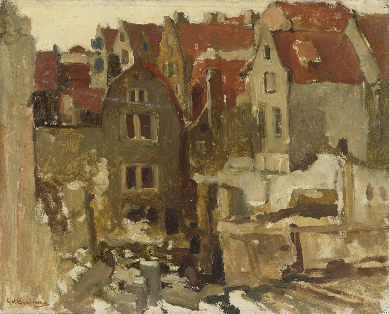 Grand Bazar de la Boursen purku Nieuwendijkissä, Amsterdamissa tekijältä George Hendrik Breitner