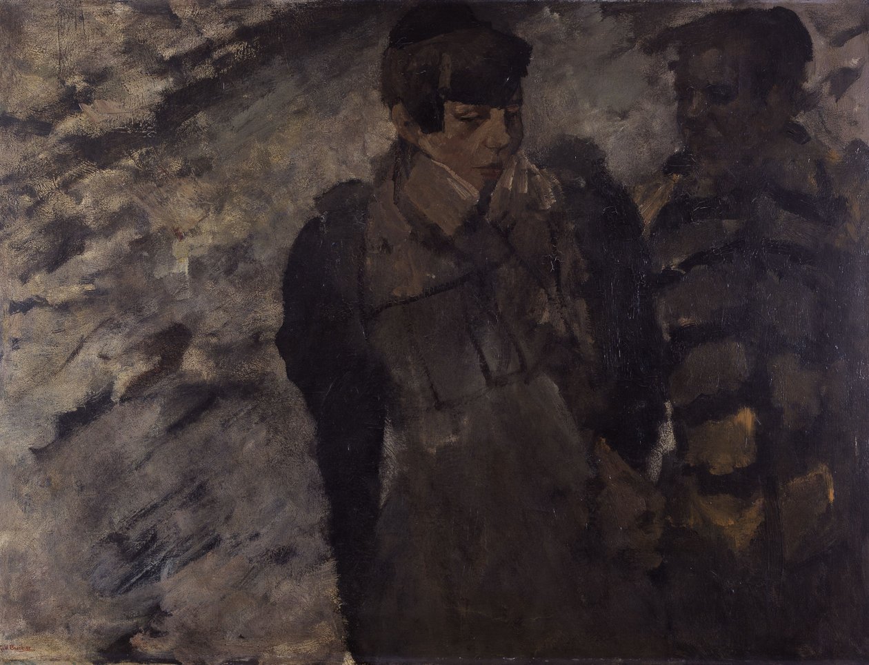 Talvi (tyttöjä lumessa) tekijältä George Hendrik Breitner