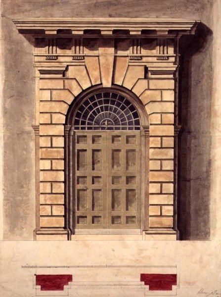Suunnittelu Palladian Door Surroundille tekijältä George Henry Bailey
