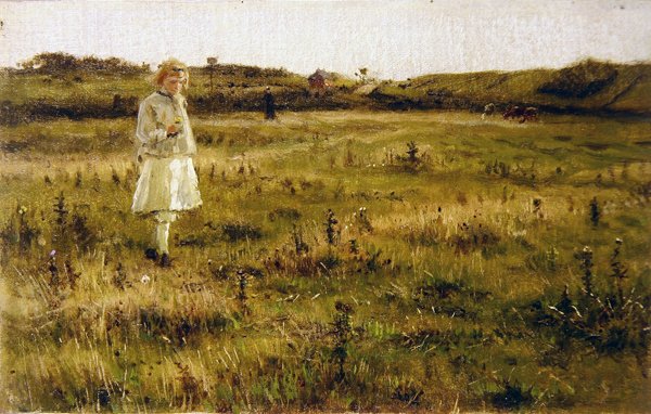 Kesäniitty (öljy kankaalle) tekijältä George Henry Boughton