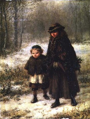 Talviaamun kävelylenkki tekijältä George Henry Boughton