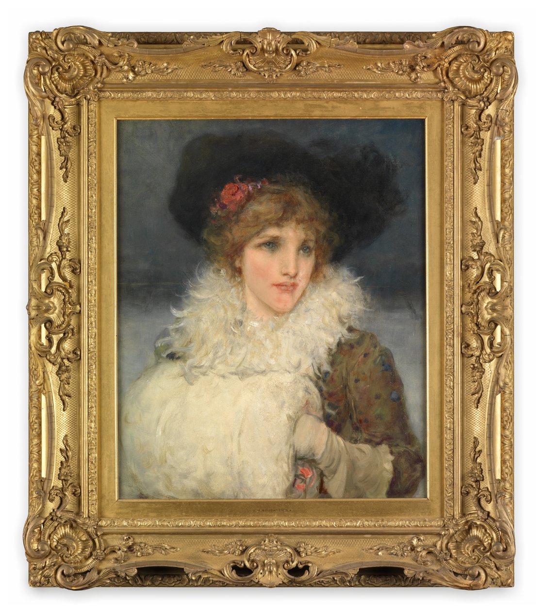 Nainen, puolipitkä (Öljy kankaalle) tekijältä George Henry Boughton