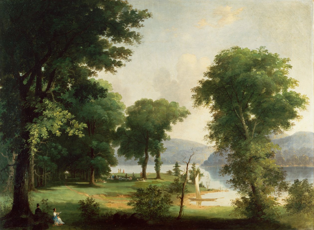 A Day on the Hudson (öljy kankaalle) tekijältä George Henry Durrie