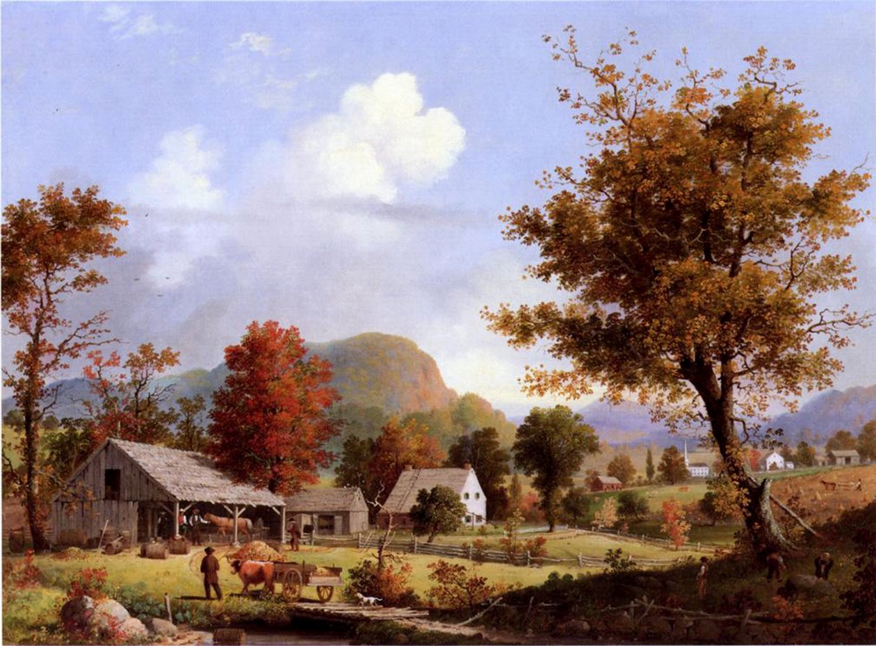 Siiderin puristus, 1855 tekijältä George Henry Durrie