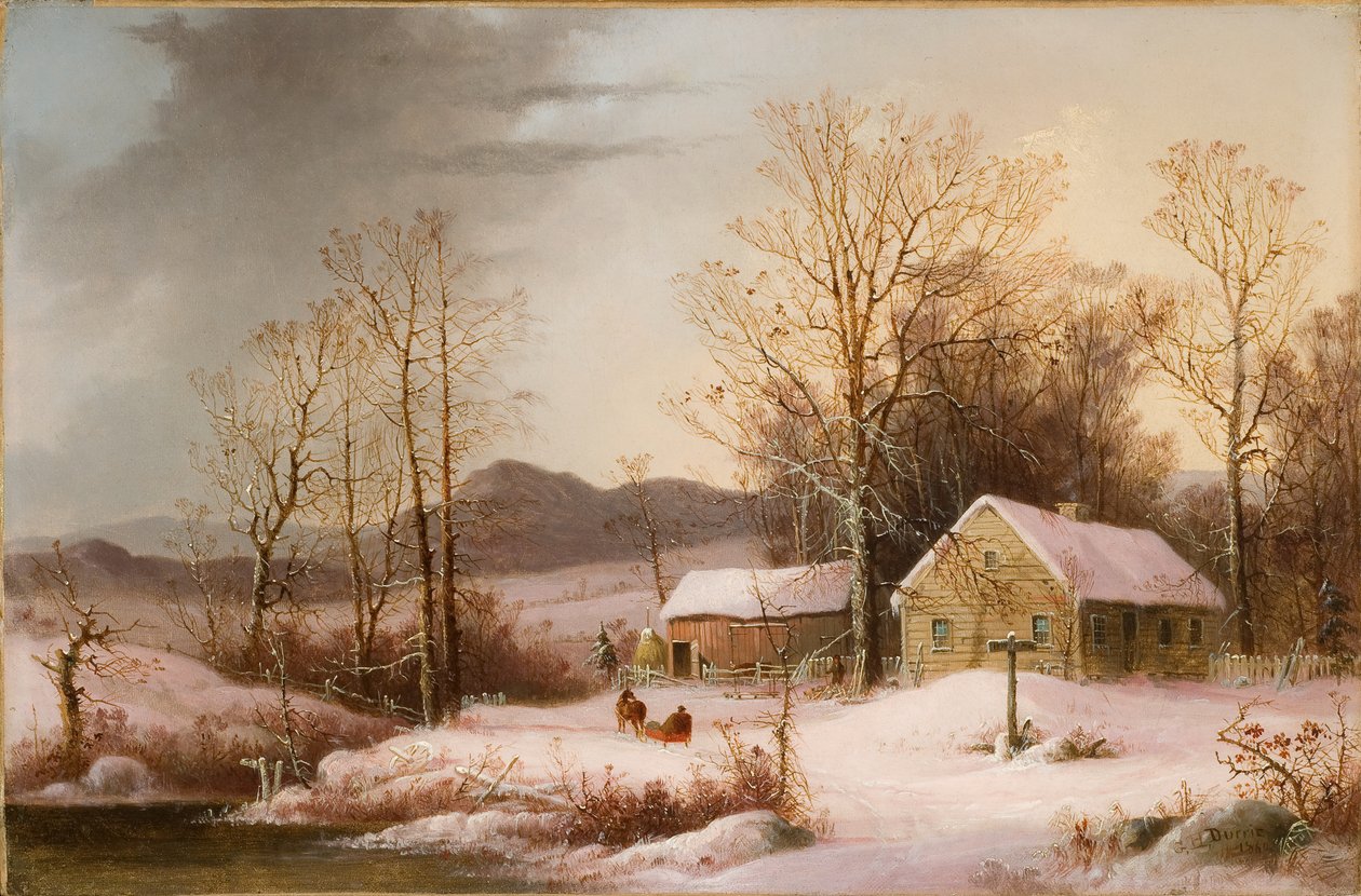Maatila talvella 1860 (Öljy kankaalle) tekijältä George Henry Durrie