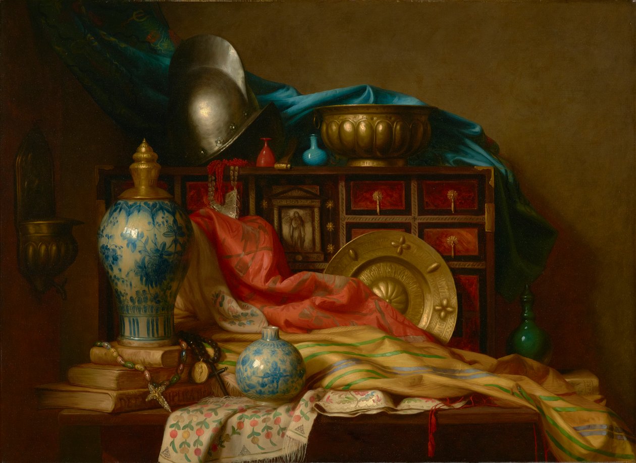 Bric-a-Brac Damaskoksesta, Roomasta ja Sevillasta 1880 (Öljy kankaalle) tekijältä George Henry Hall