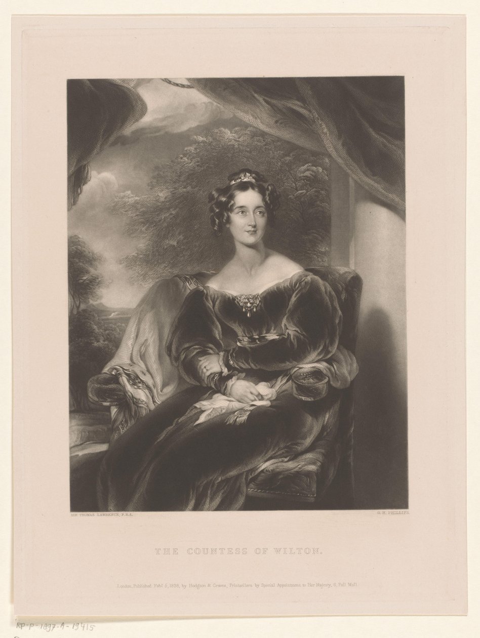 Muotokuva Mary Margaret Stanley Wiltonin kreivitär (otsikko esineessä) tekijältä George Henry Phillips