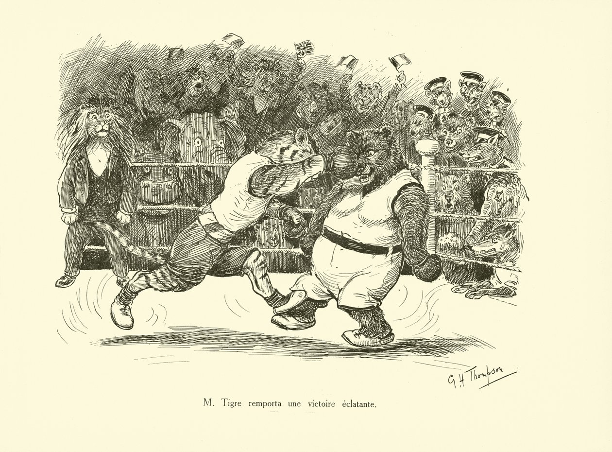 M Tigre voitti murskavoiton (litografia) tekijältä George Henry Thompson