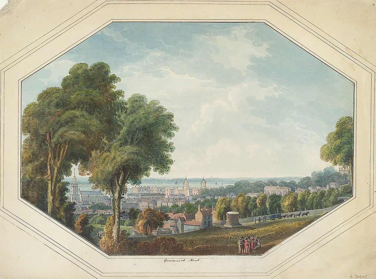 Greenwich kärjestä, noin 1820 (akvarelli). tekijältä George Heriot