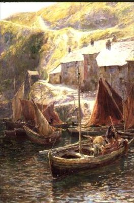 Kalastusveneet, Polperro, Cornwall tekijältä George Hillyard Swinstead