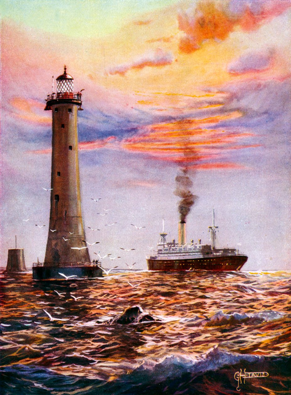 Eddystone Lighthouse, Plymouth (maalaus) tekijältä George Horace Davis