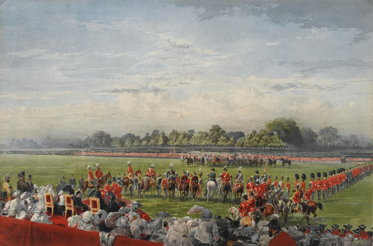 Queen Victorian ensimmäinen VC-jakelu, Hyde Park, 26. kesäkuuta 1857, julkaisija Henry Graves and Co., 25. kesäkuuta 1858 tekijältä George Housman Thomas