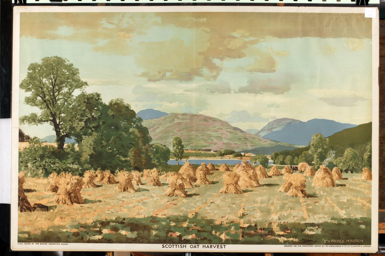 Scottish Oat Harvest, sarjasta "Home Countries First" (värilitho) tekijältä George Houston