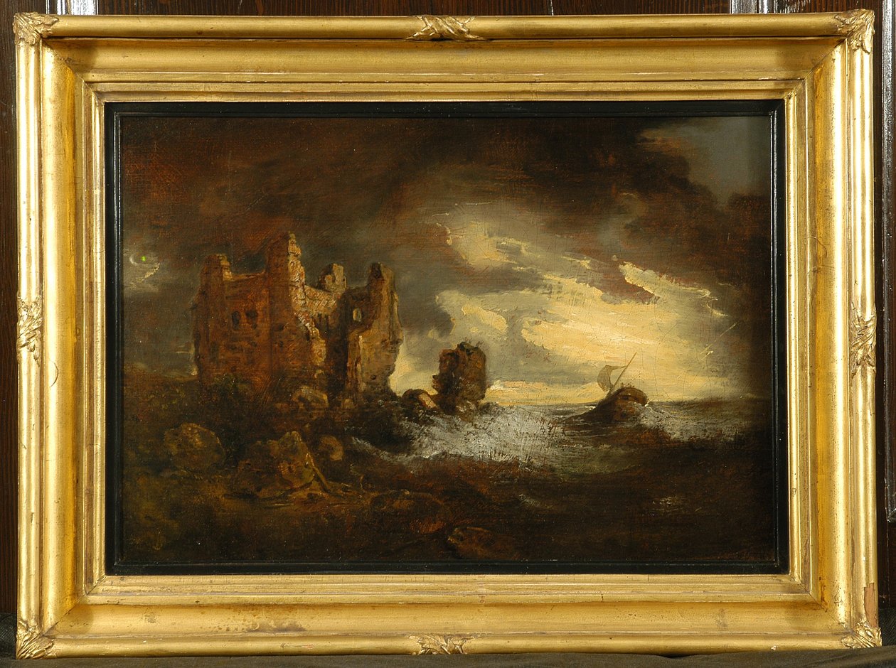 Peelen linna myrskyssä, 1805 tekijältä George Howland Beaumont