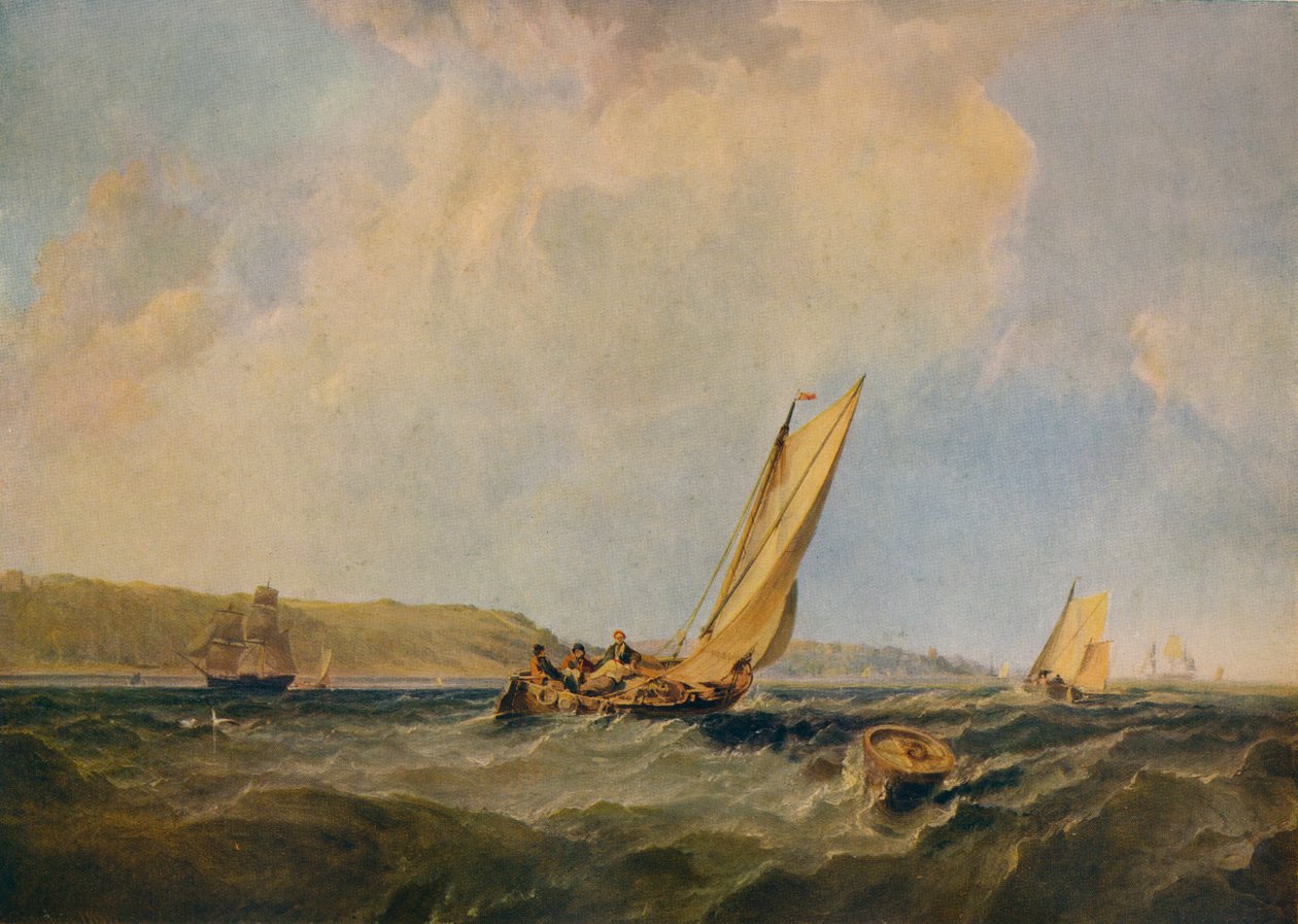 Blowing Hard-Off Cowes, 1834 tekijältä George Hyde Chambers
