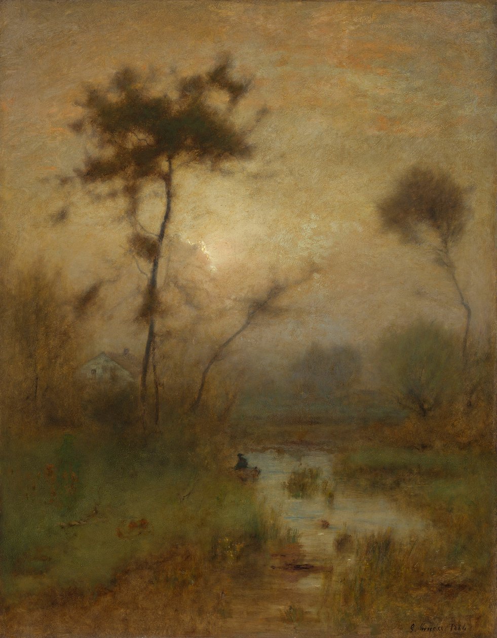 Hopeinen aamu tekijältä George Inness