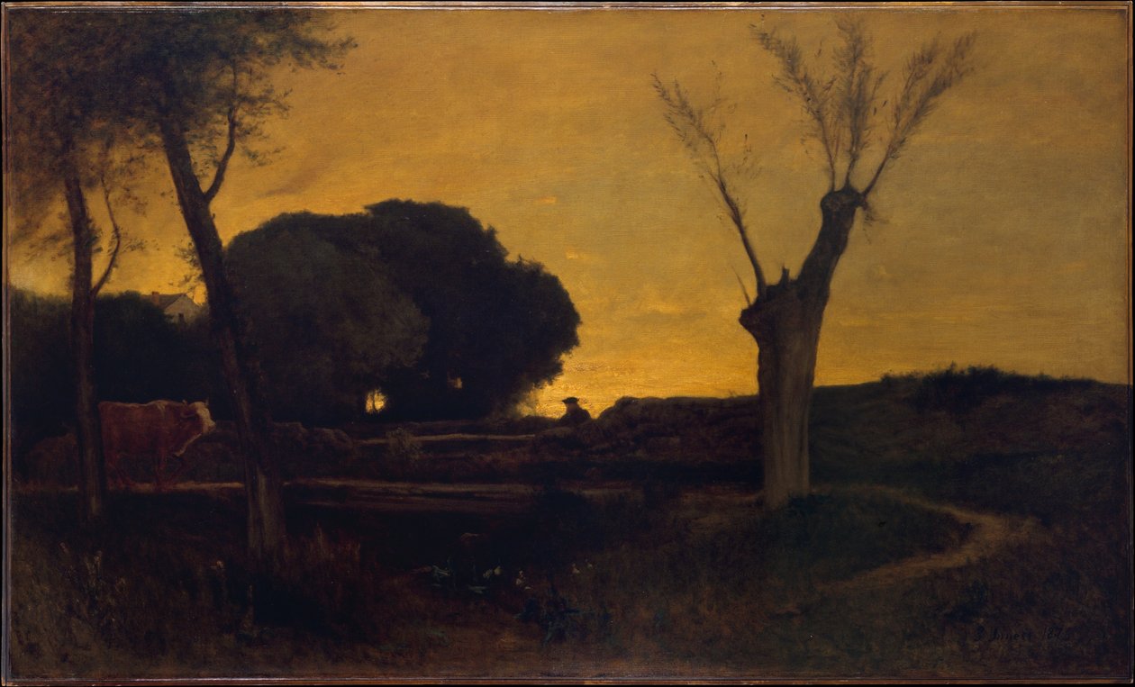 Ilta Medfieldissä, Massachusettsissa tekijältä George Inness