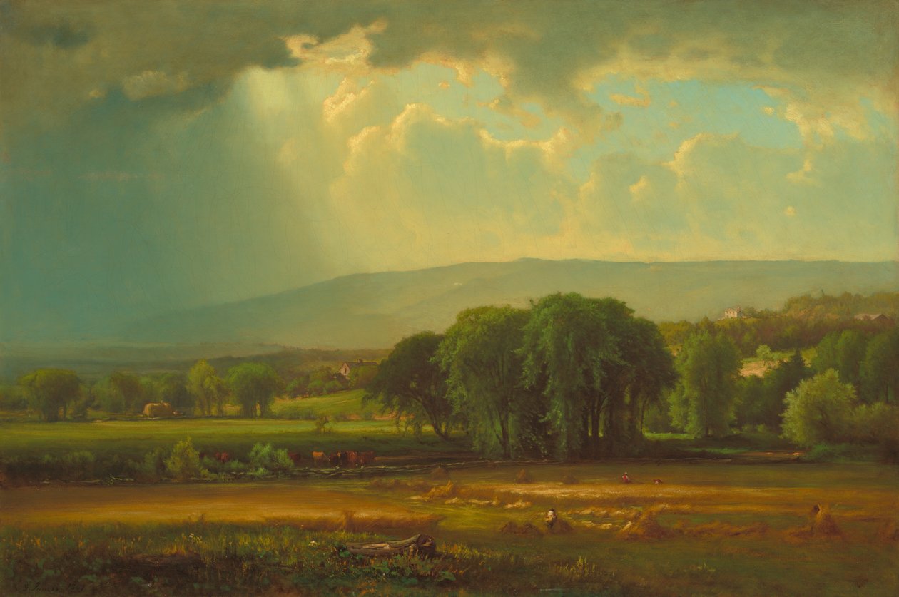 Sadonkorjuukohtaus Delawaren laaksossa, 1867. tekijältä George Inness