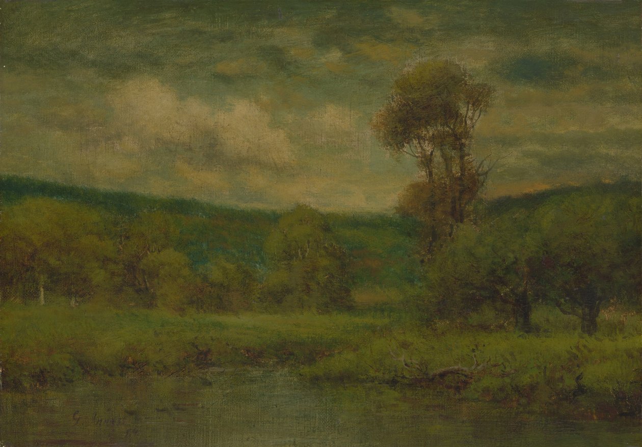 Maisema, 1884 tai 1889. tekijältä George Inness