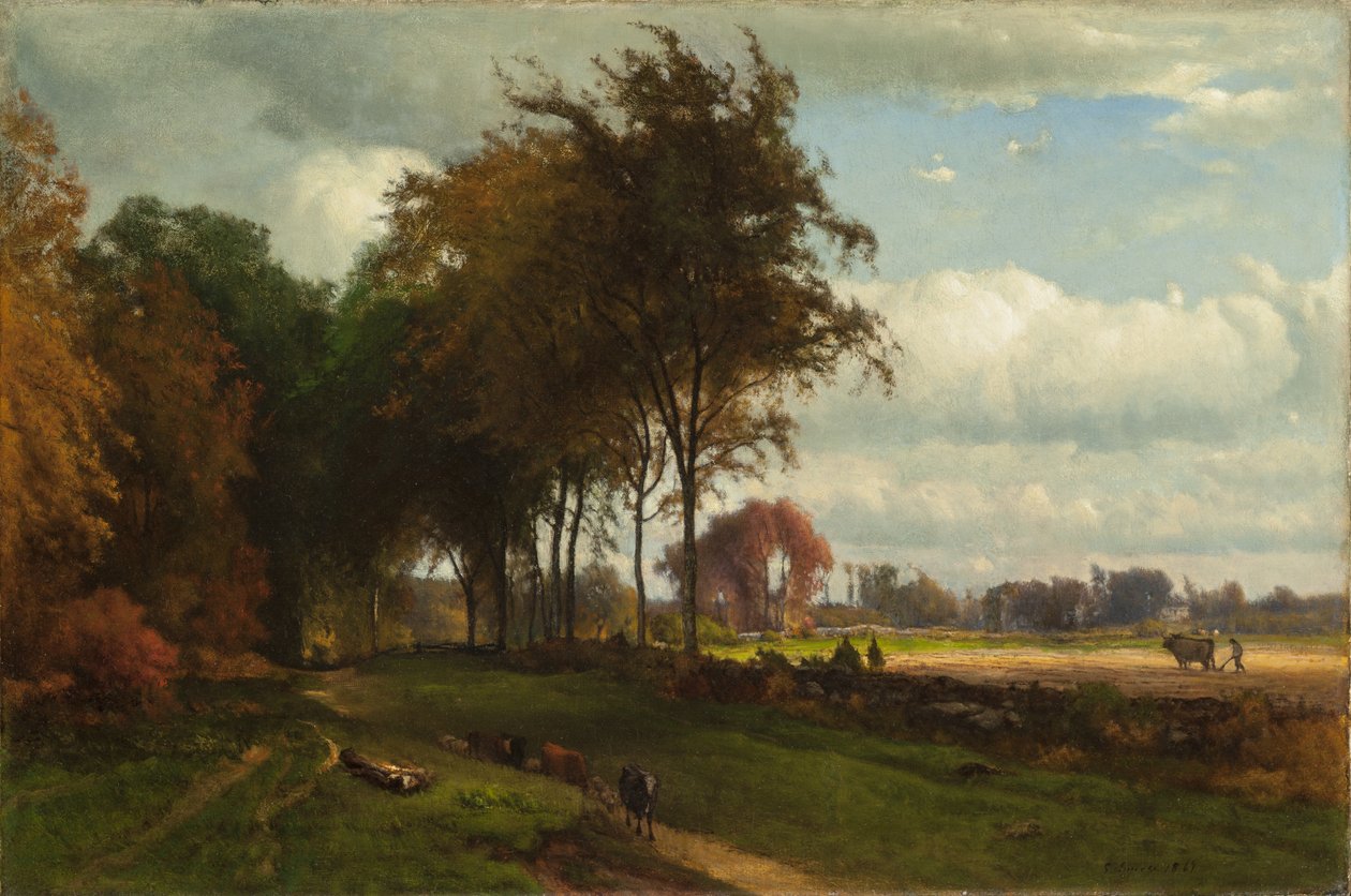 Maisema ja karjaa tekijältä George Inness