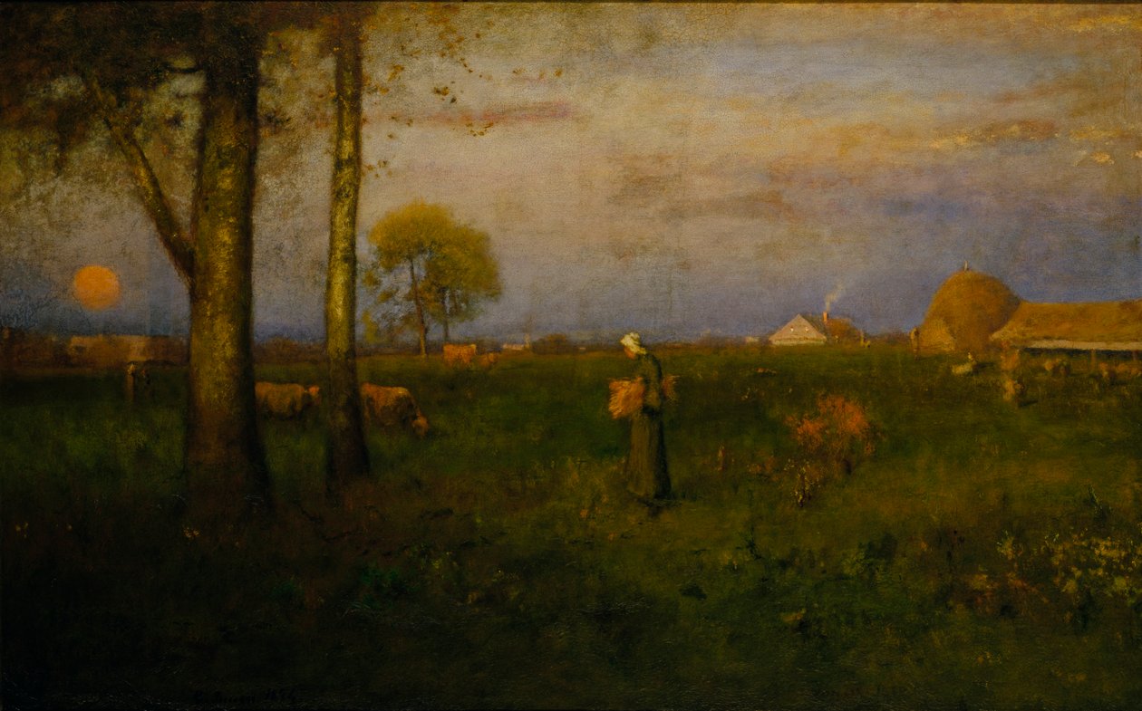 Auringonlasku, 1884. tekijältä George Inness