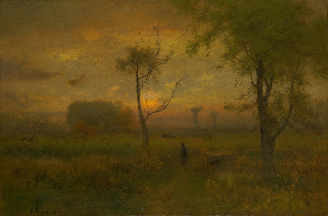 Auringonnousu, 1887. tekijältä George Inness