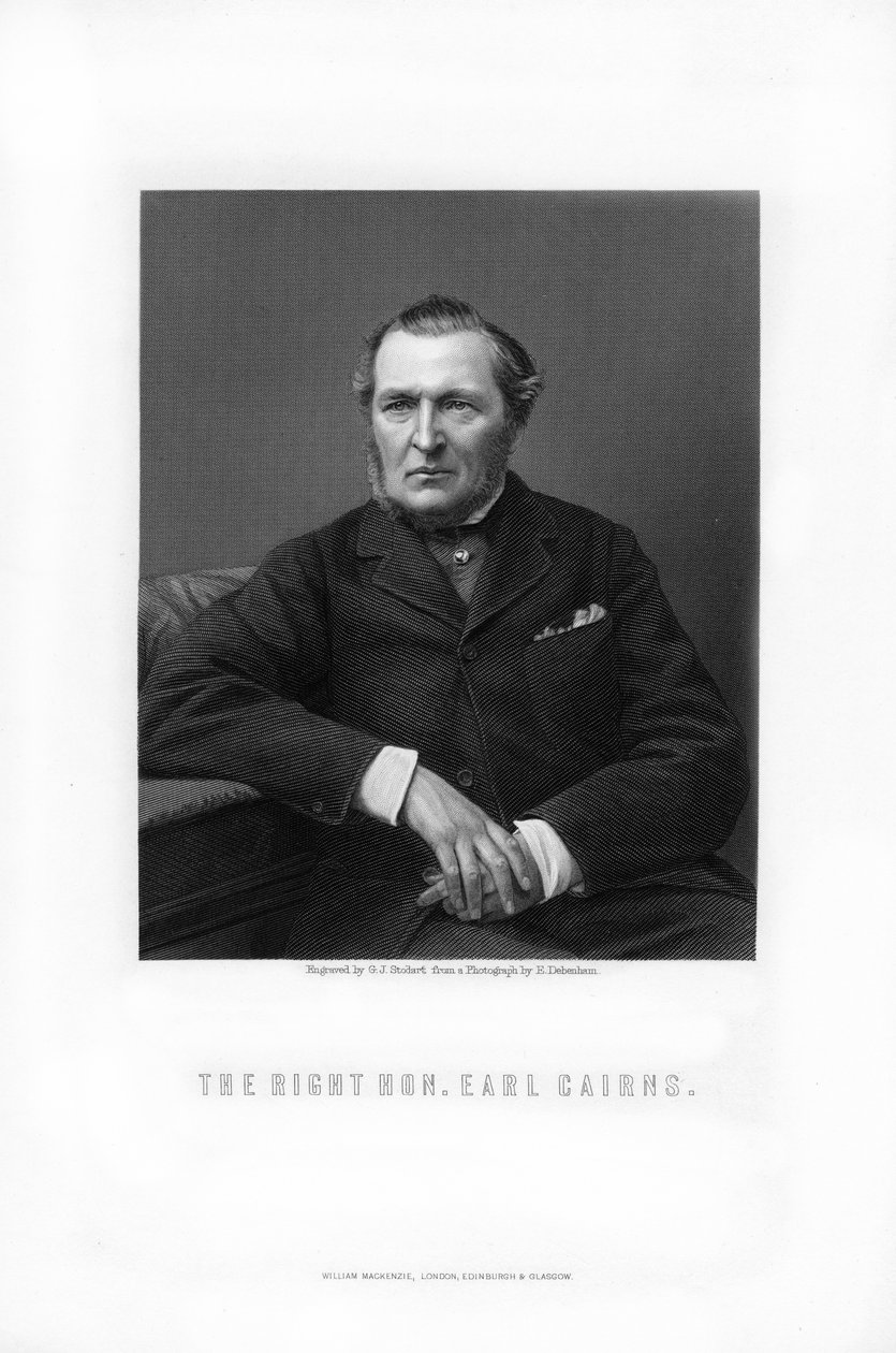 Hugh McCalmont Cairns, 1. Earl Cairns, Britannian valtiomies, 1881. tekijältä George J. Stodart