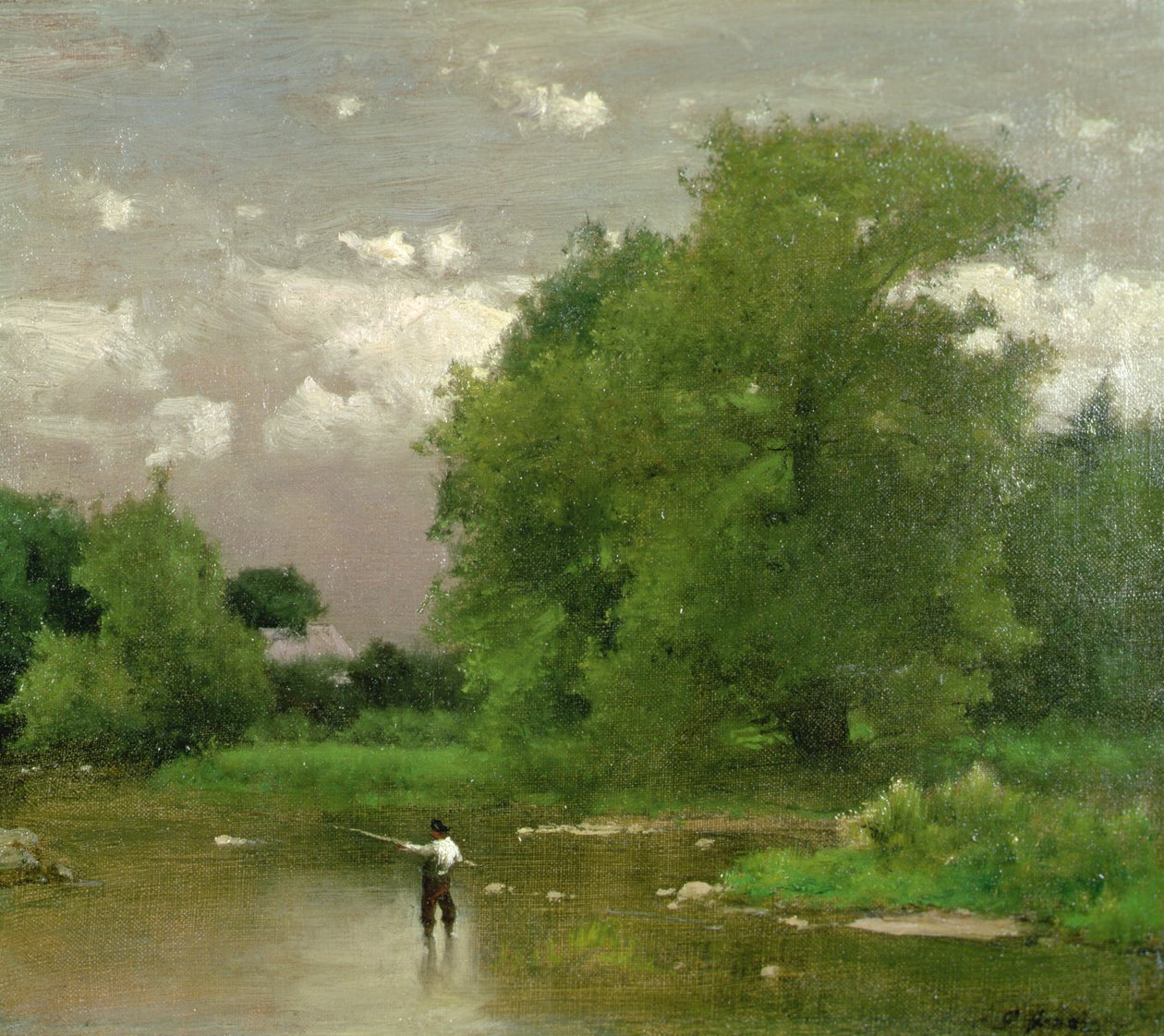 Pampton, New Jersey (öljy kankaalle) tekijältä George Jnr. Inness