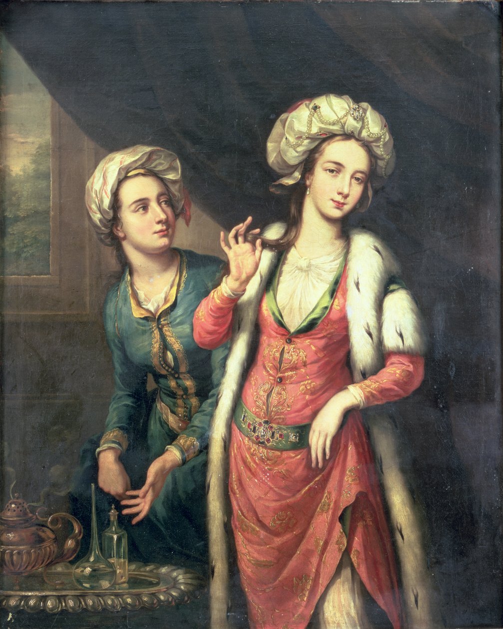 Lady Mary Wortley Montaguksi ajatellun naisen muotokuva tekijältä George Knapton