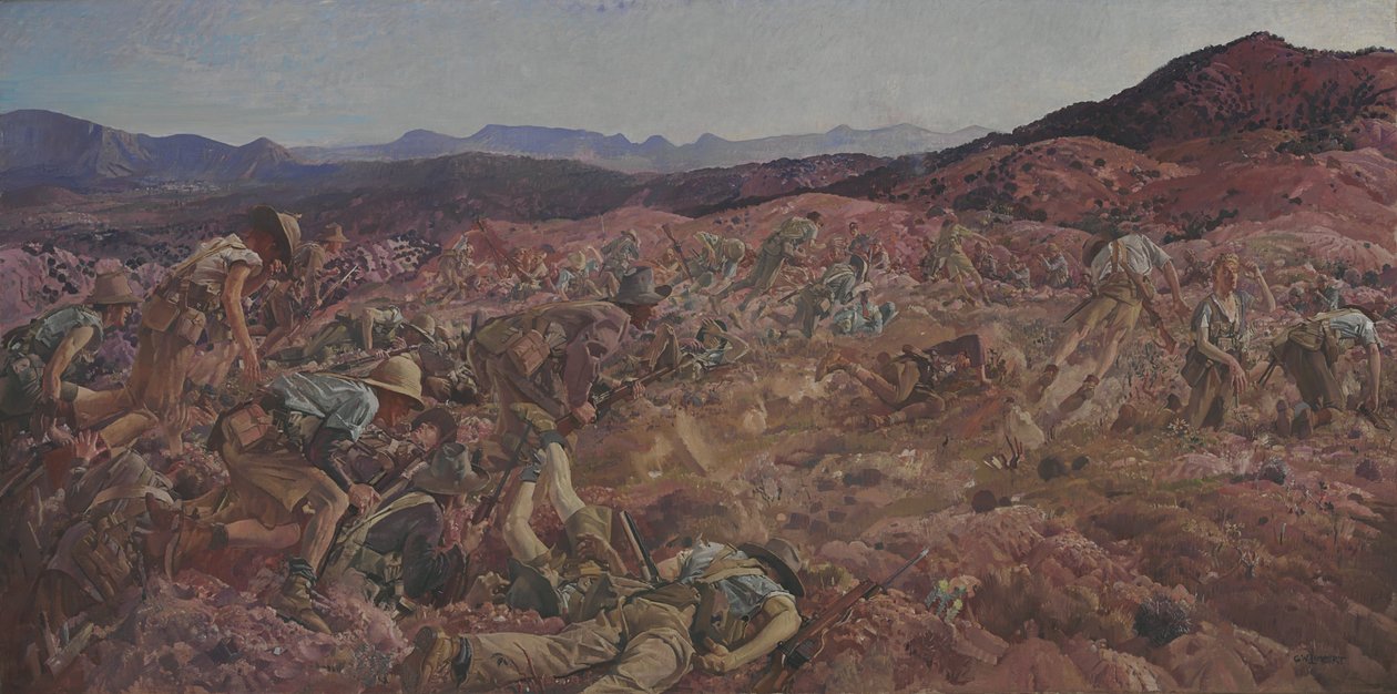 Kolmannen kevythevosprikaatin panos Nekissä, 7. elokuuta 1915 tekijältä George Lambert