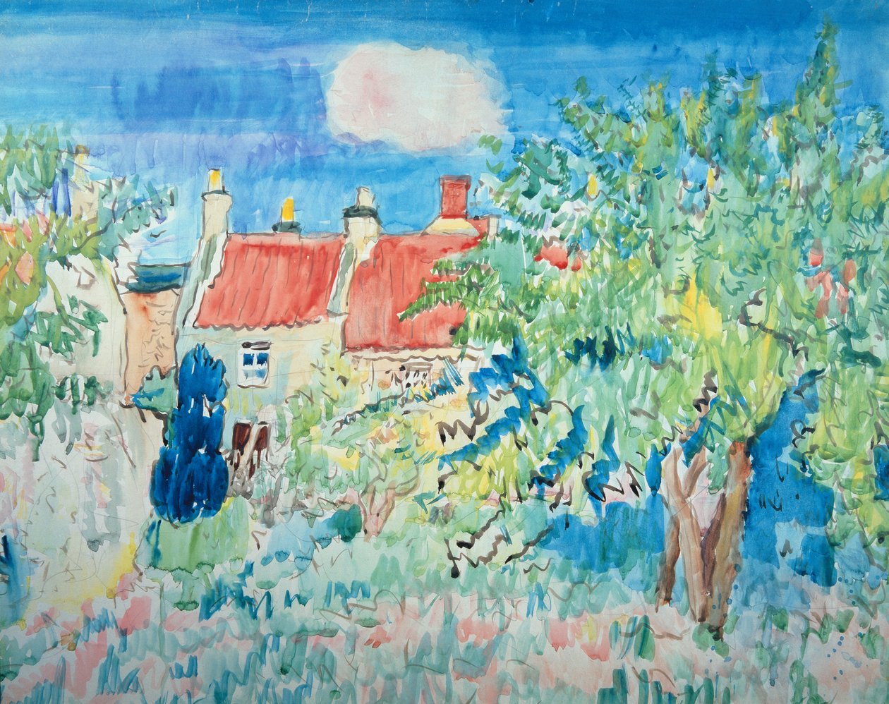 Aurinkoinen päivä, Ceres, Fife tekijältä George Leslie Hunter