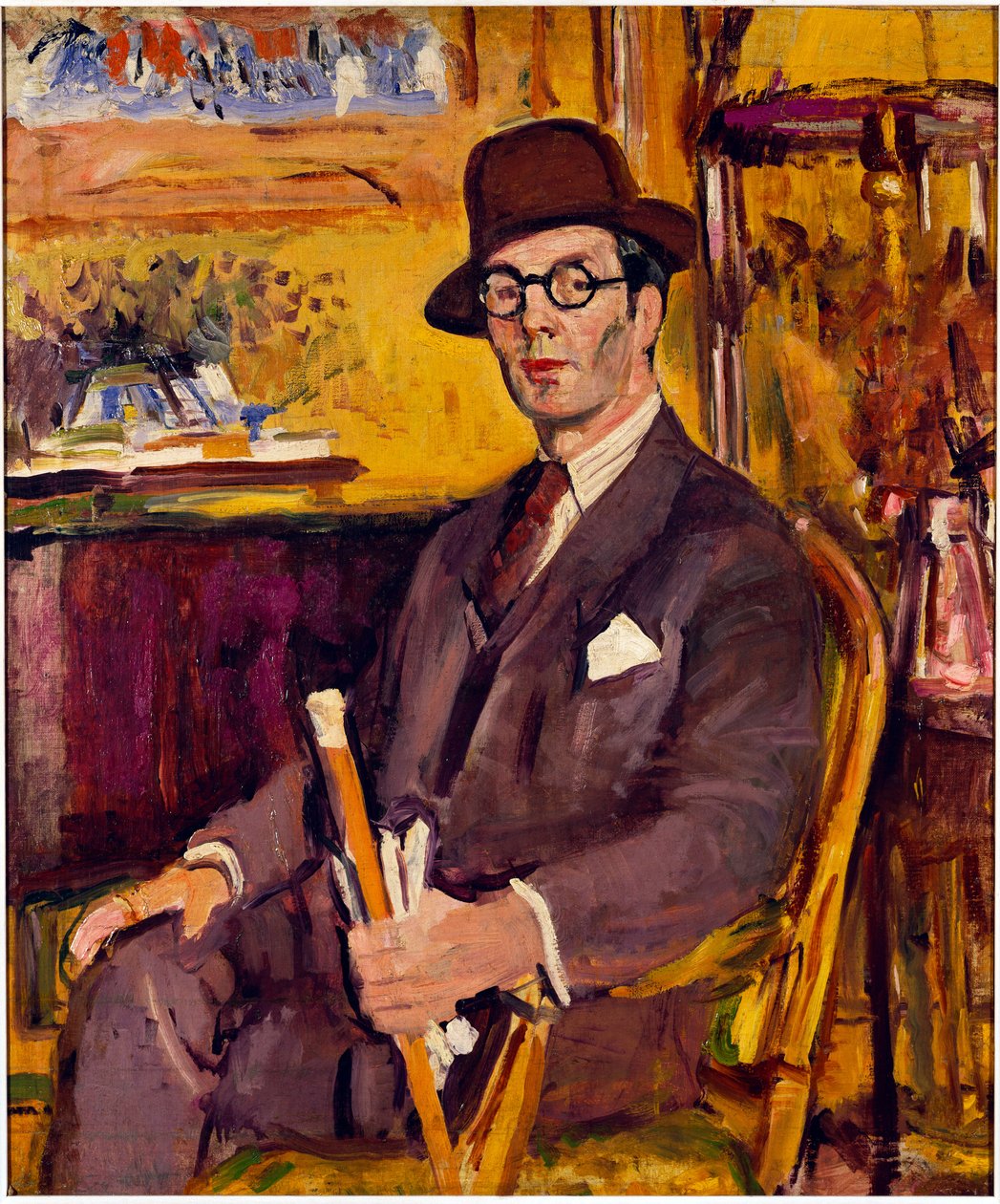 Malacca Cane, muotokuva Duncan Macdonaldista, Esq., istuu tekijältä George Leslie Hunter