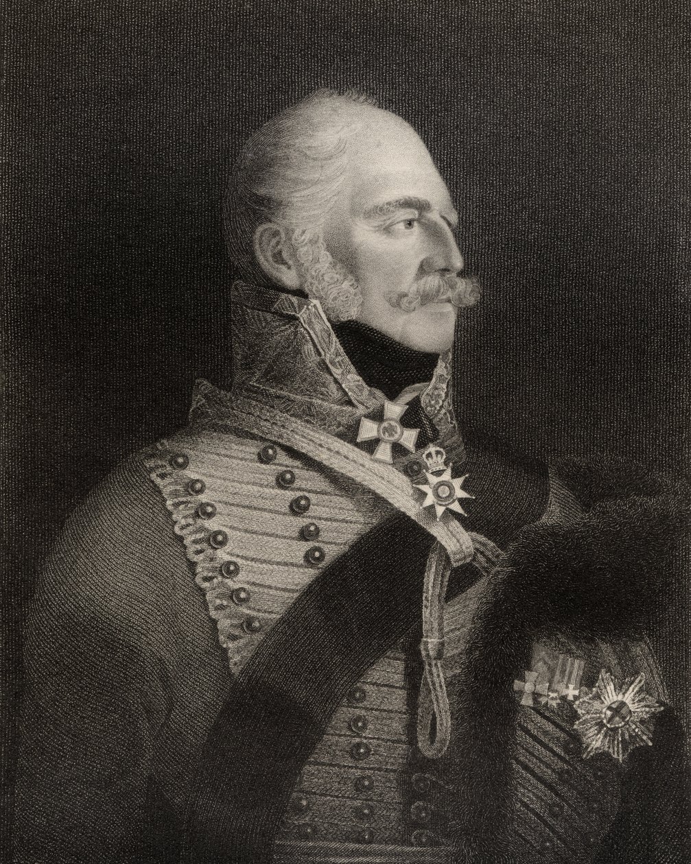 Prinssi Ernest Augustus, Cumberlandin herttua ja Hannoverin kuningas, kaivertaja H.R. Cook (1813-47), National Portrait Gallery, volume IV, julkaistu noin vuonna 1835. tekijältä George Lethbridge Saunders