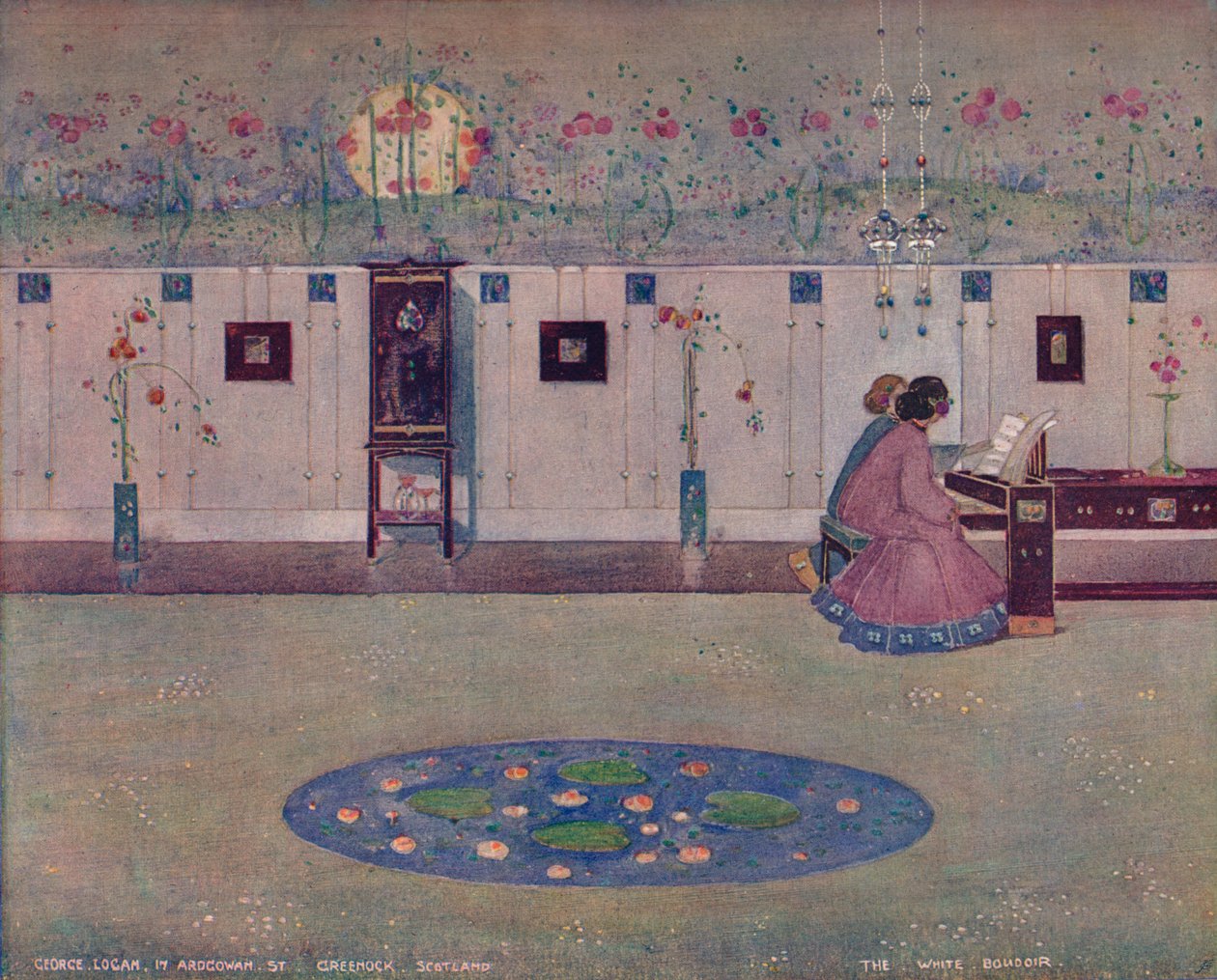 Valkoinen buduaari, c1905 tekijältä George Logan