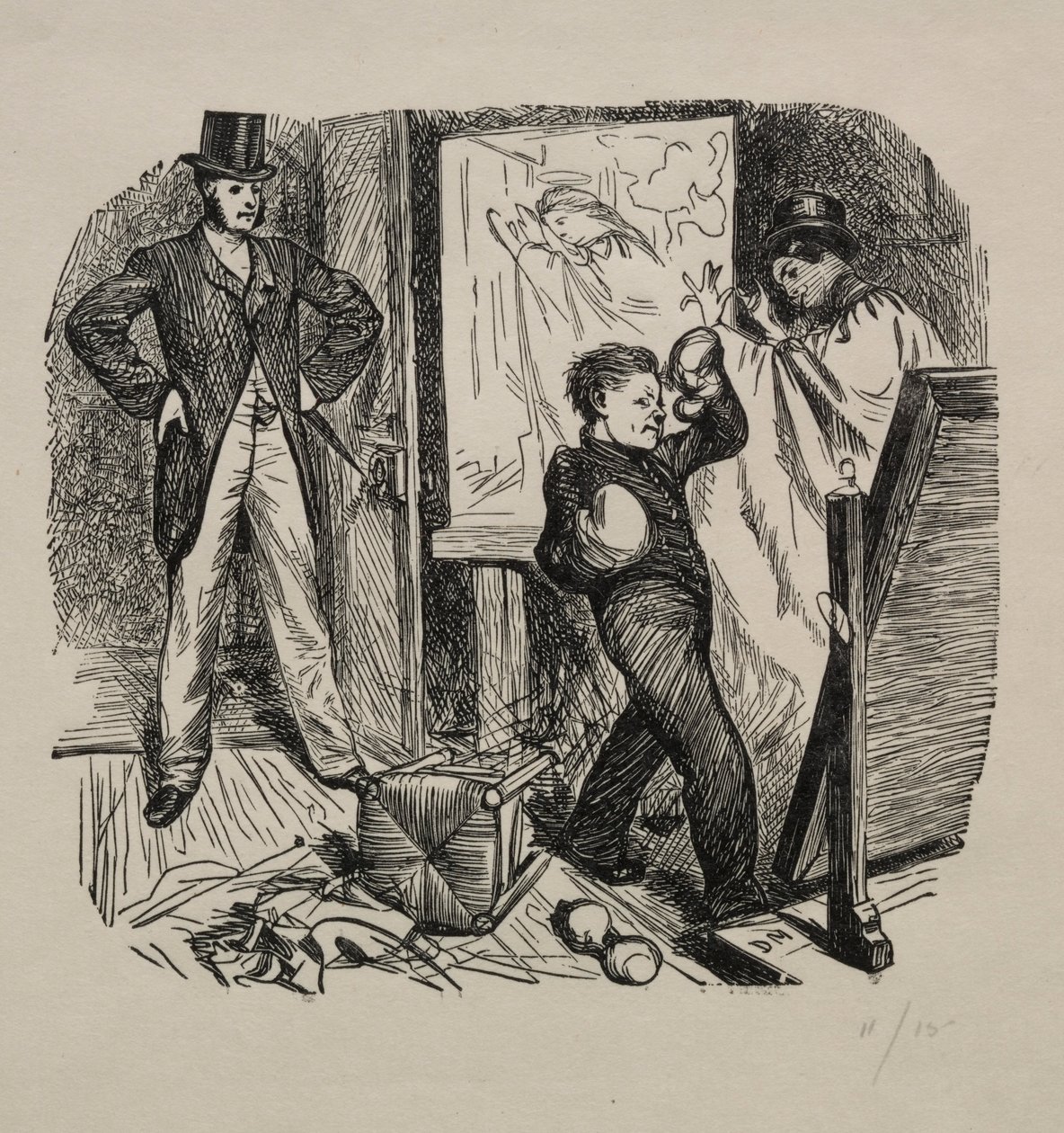 Kettledrum Mayfairissa, 1862. tekijältä George Louis Palmella Busson Du Maurier